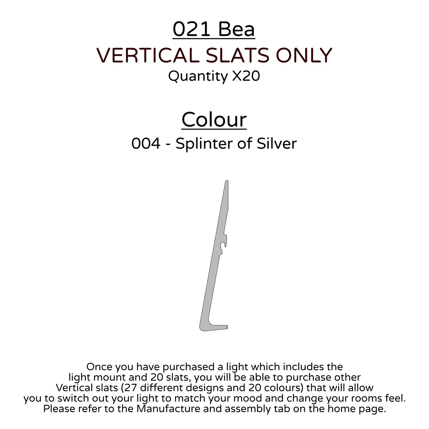 Ceiling Light - Vertical Slats - 021 Bea