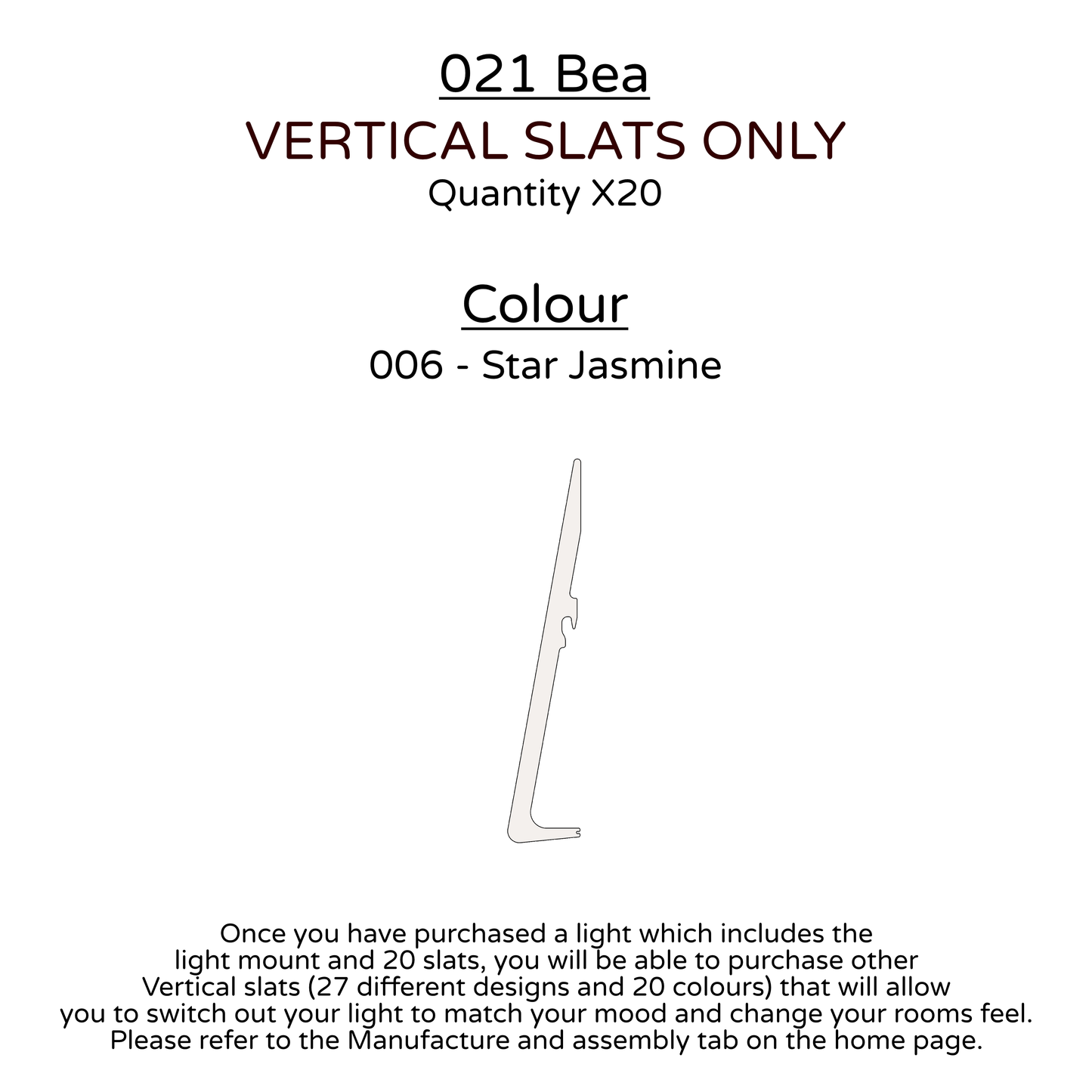 Ceiling Light - Vertical Slats - 021 Bea