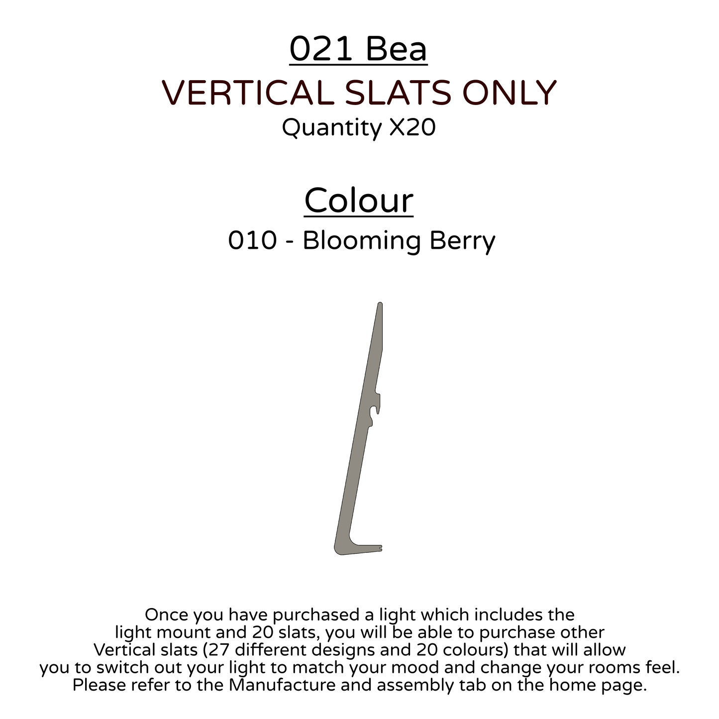 Ceiling Light - Vertical Slats - 021 Bea