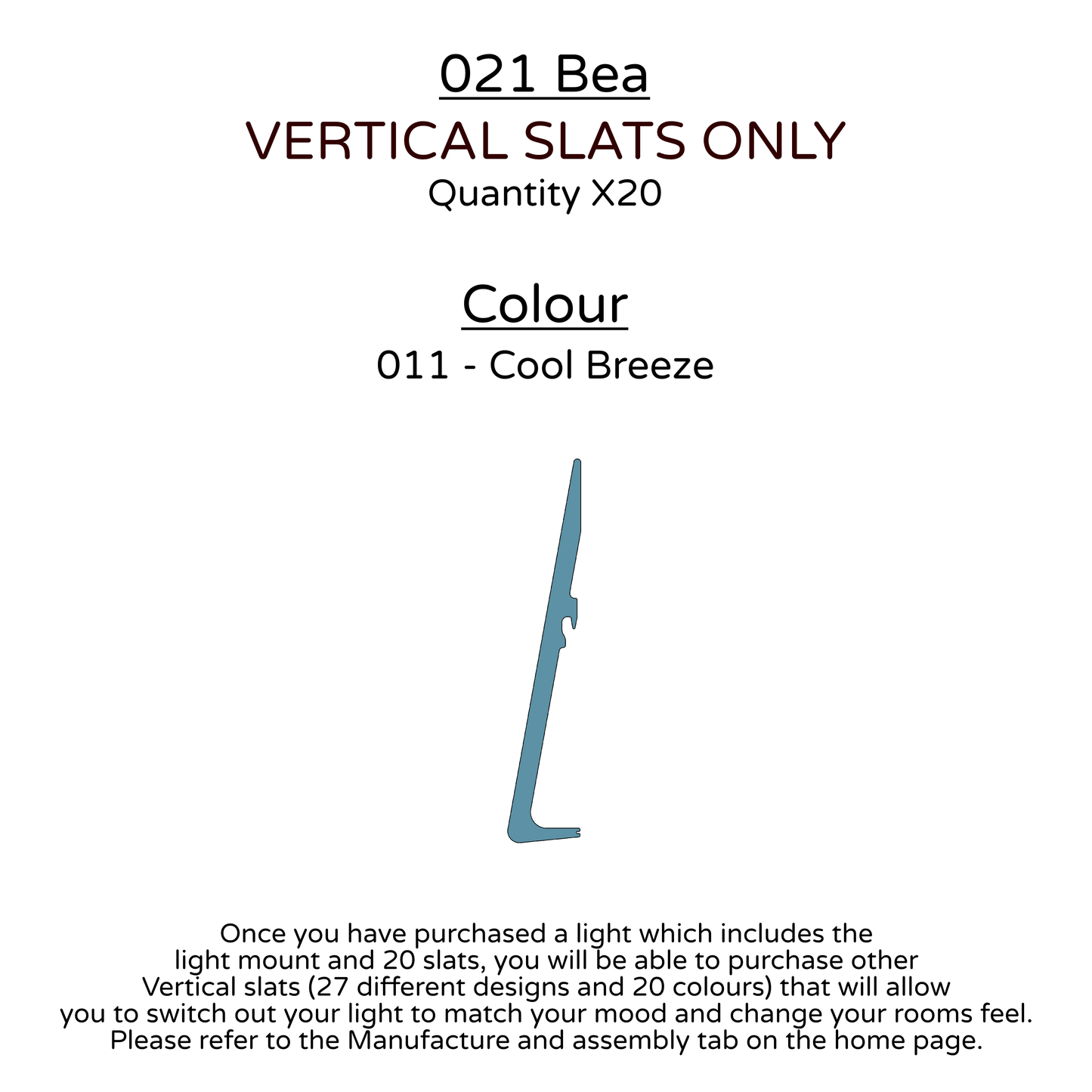 Ceiling Light - Vertical Slats - 021 Bea