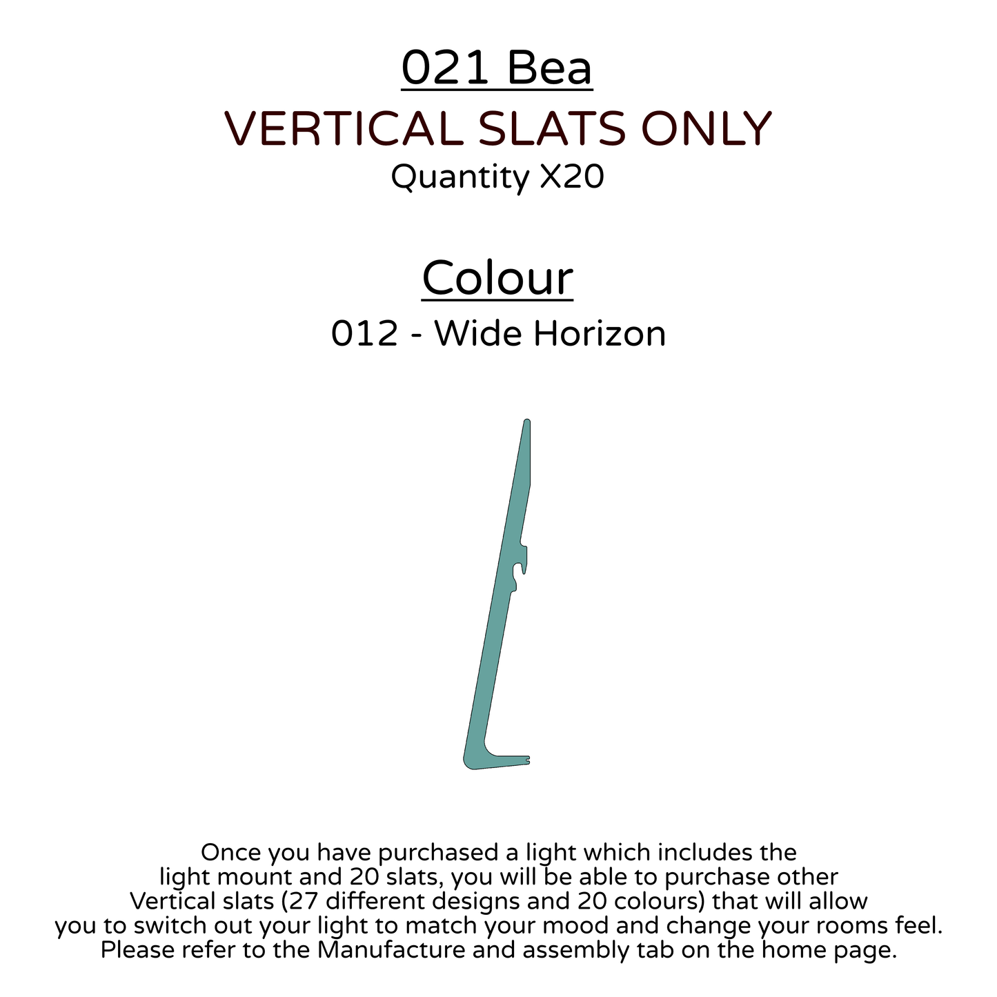 Ceiling Light - Vertical Slats - 021 Bea