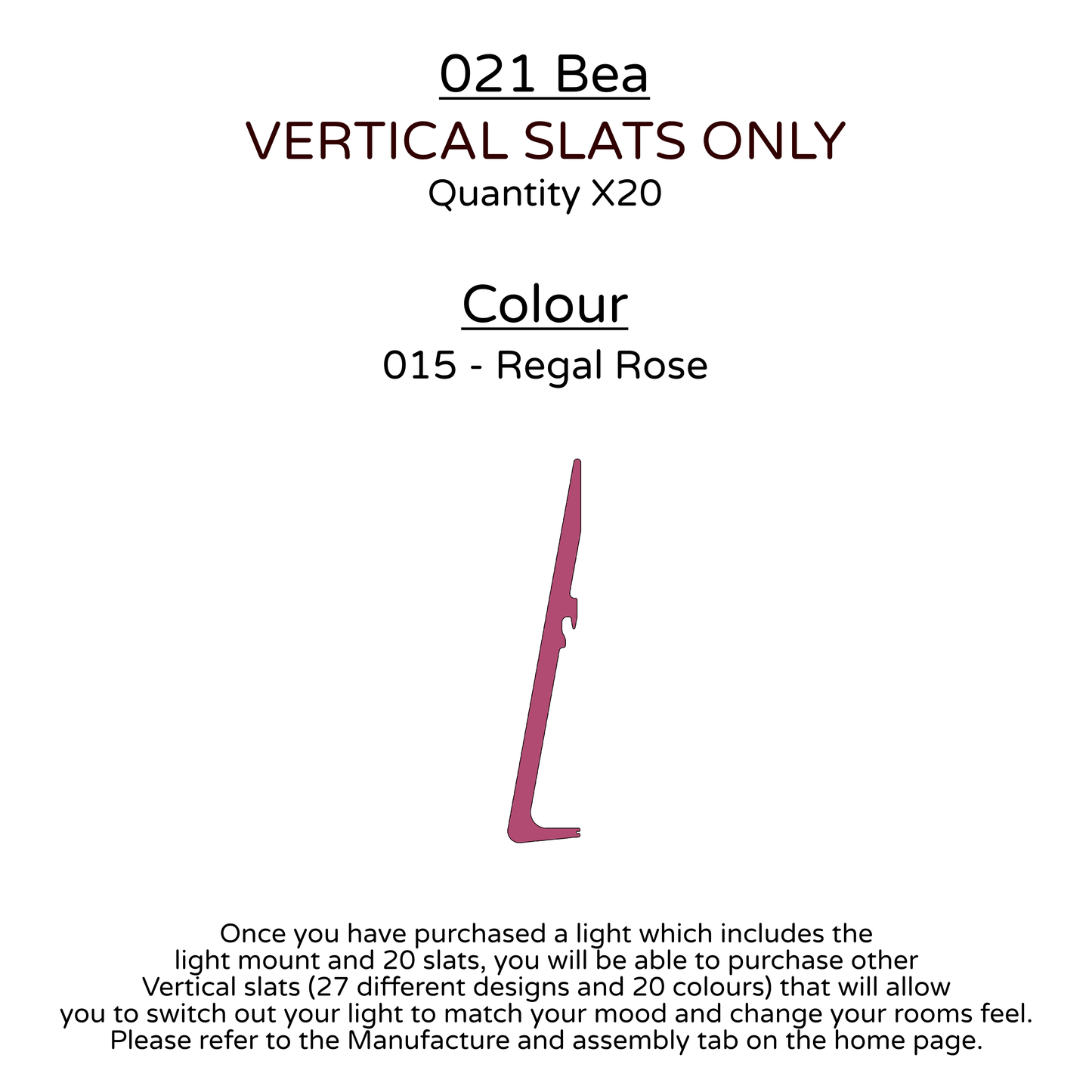 Ceiling Light - Vertical Slats - 021 Bea