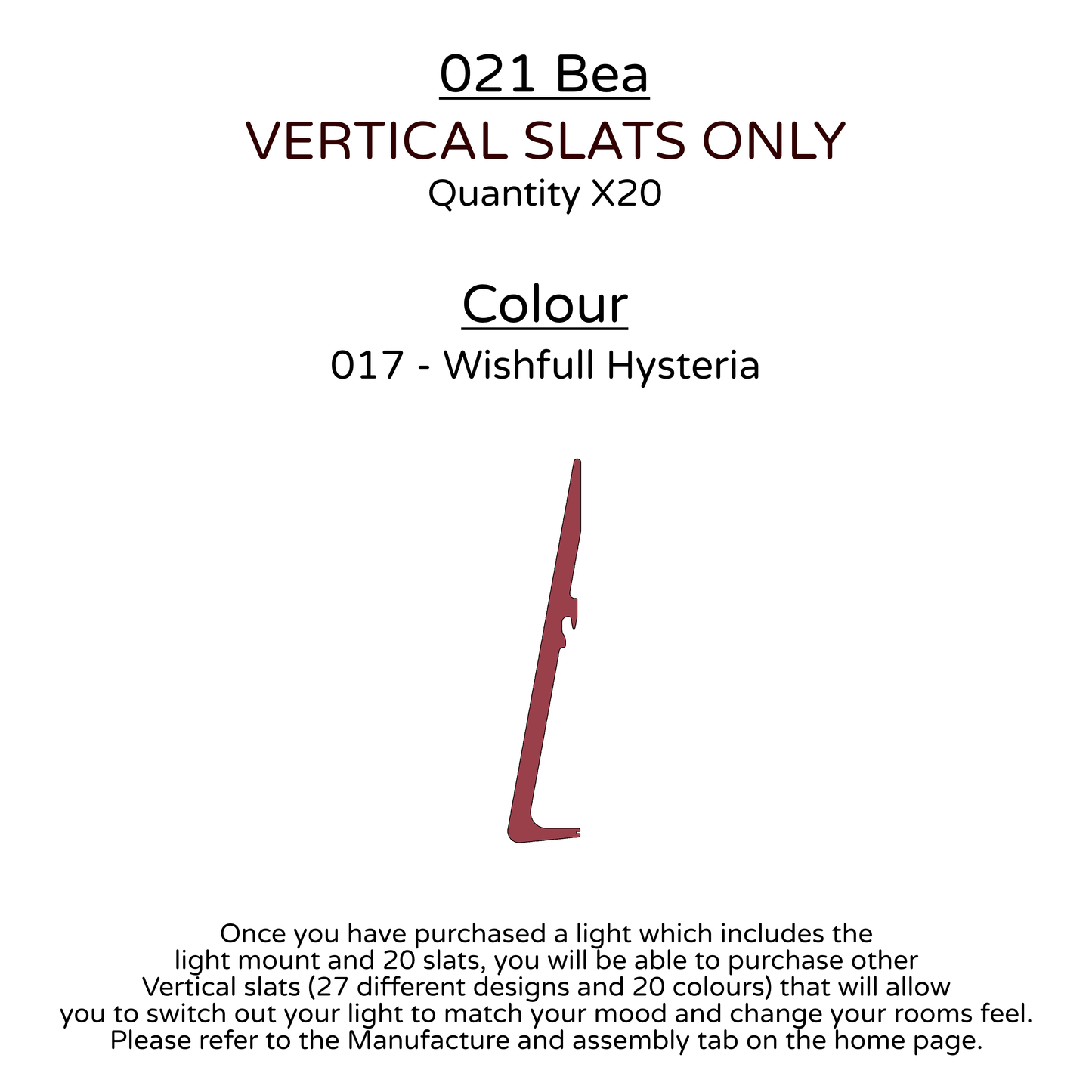 Ceiling Light - Vertical Slats - 021 Bea