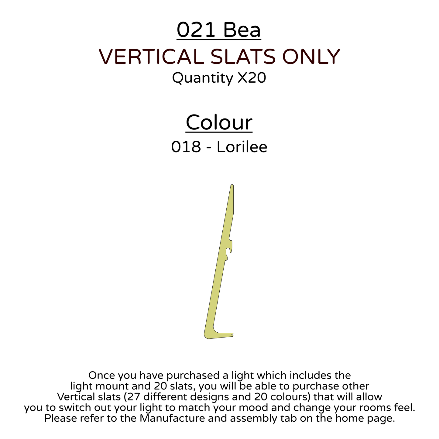 Ceiling Light - Vertical Slats - 021 Bea