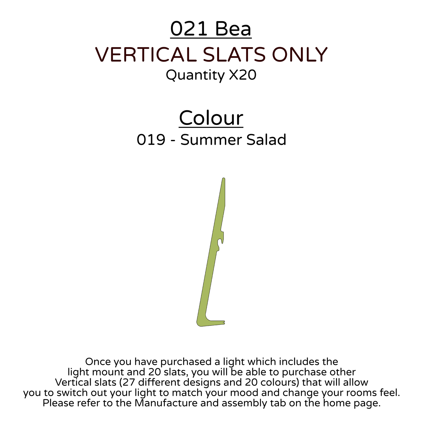 Ceiling Light - Vertical Slats - 021 Bea