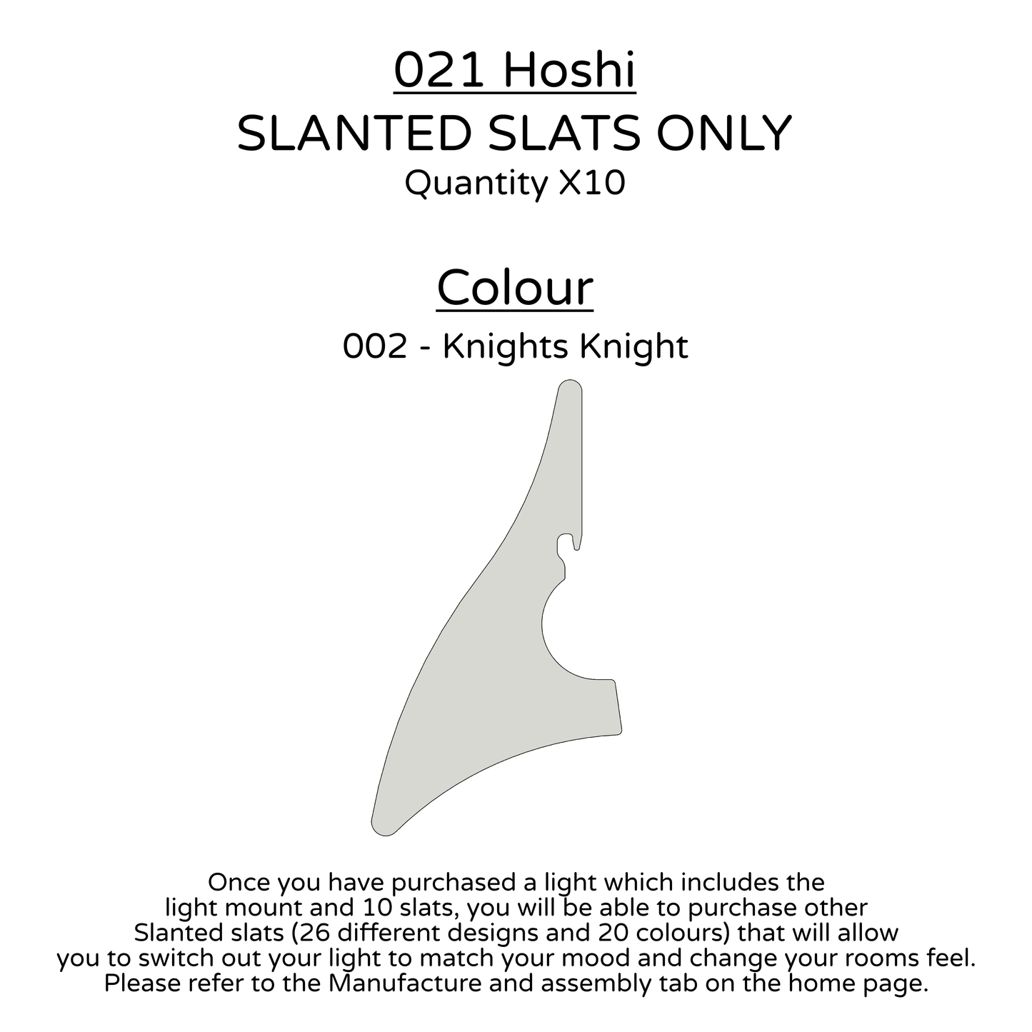 Ceiling Light - Slanted Slats - 021 Hoshi