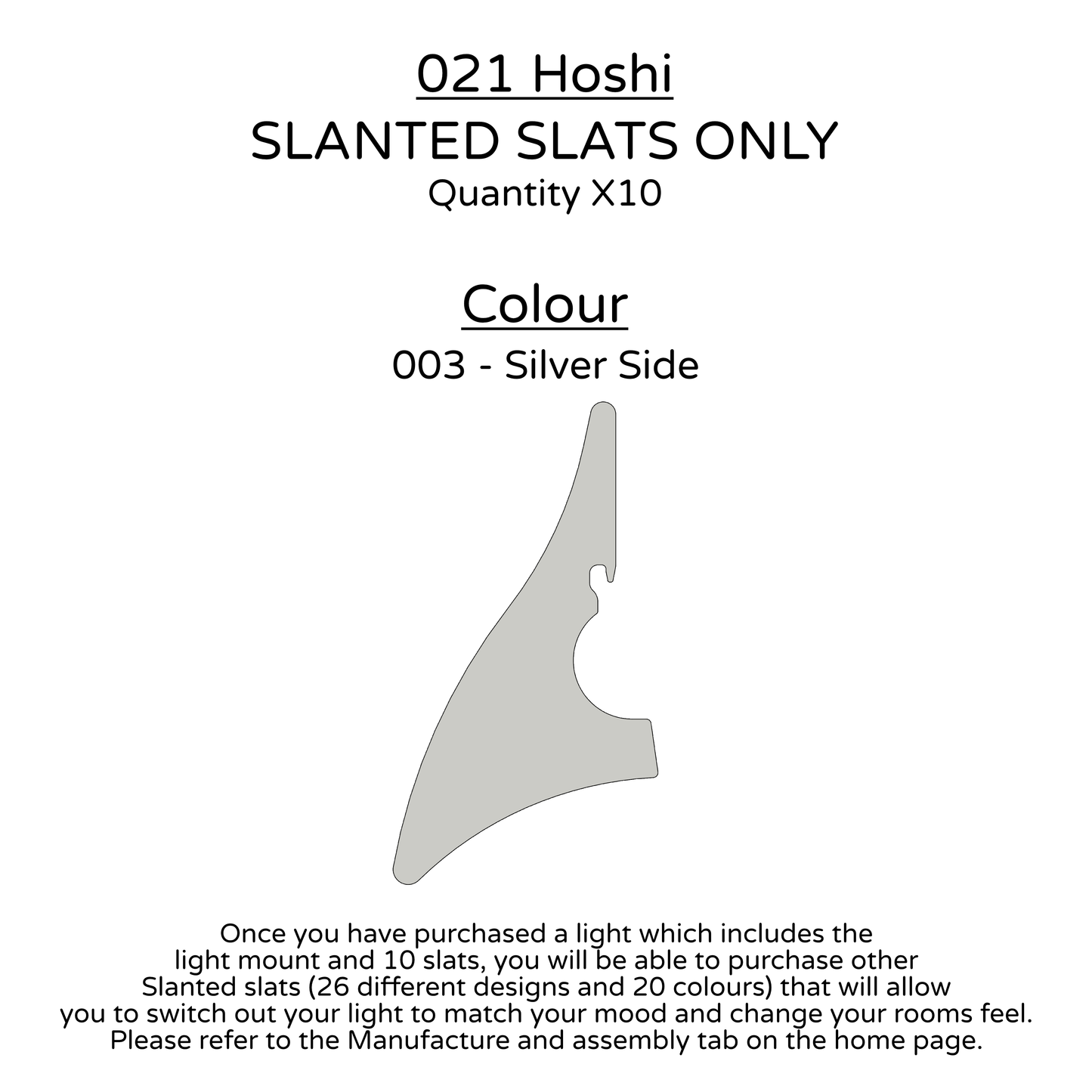 Ceiling Light - Slanted Slats - 021 Hoshi