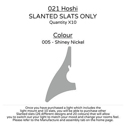 Ceiling Light - Slanted Slats - 021 Hoshi