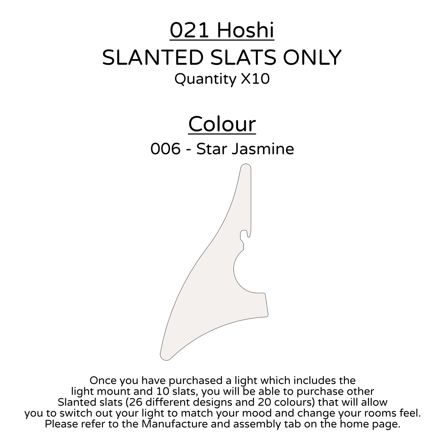 Ceiling Light - Slanted Slats - 021 Hoshi