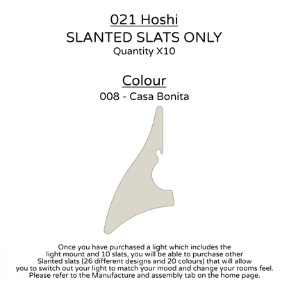 Ceiling Light - Slanted Slats - 021 Hoshi