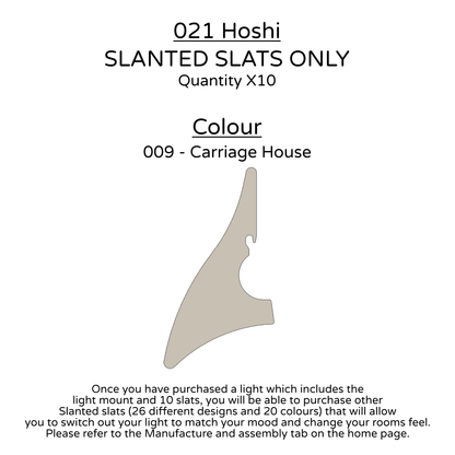 Ceiling Light - Slanted Slats - 021 Hoshi
