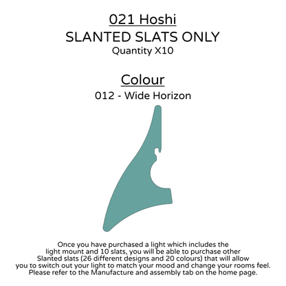Ceiling Light - Slanted Slats - 021 Hoshi
