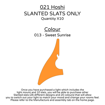 Ceiling Light - Slanted Slats - 021 Hoshi