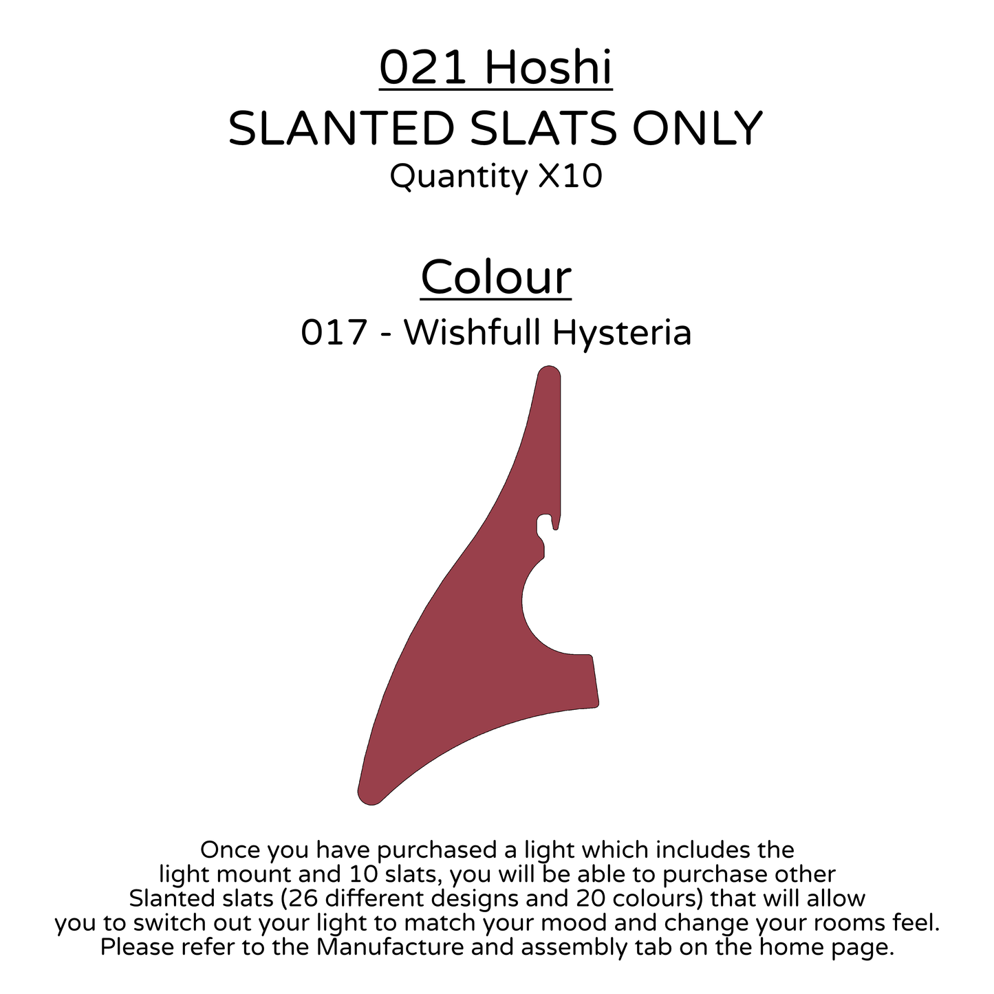 Ceiling Light - Slanted Slats - 021 Hoshi