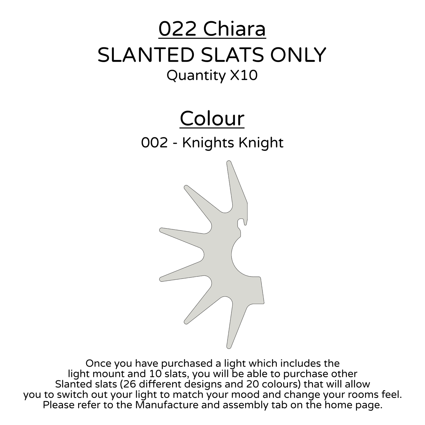 Ceiling Light - Slanted Slats - 022 Chiara