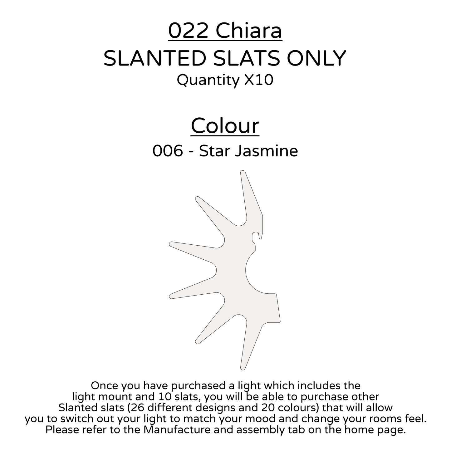 Ceiling Light - Slanted Slats - 022 Chiara