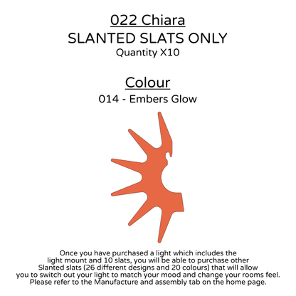 Ceiling Light - Slanted Slats - 022 Chiara