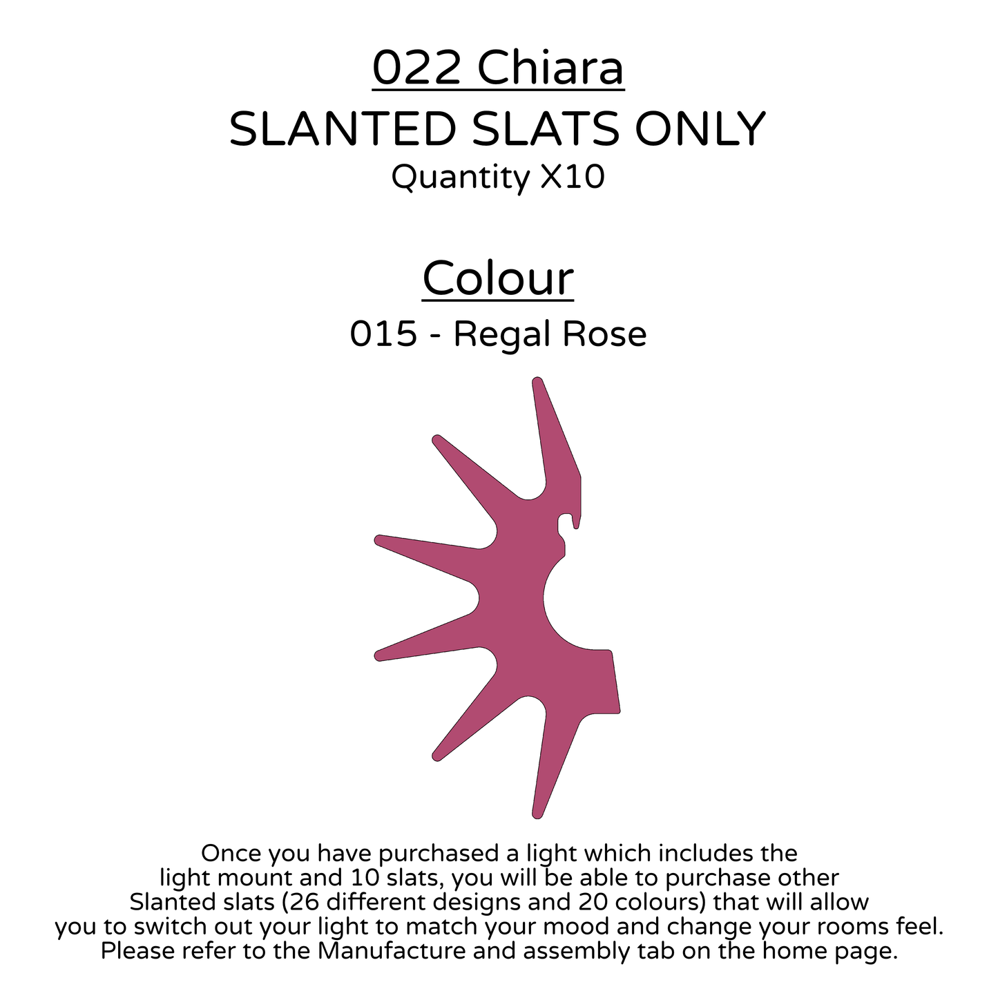 Ceiling Light - Slanted Slats - 022 Chiara