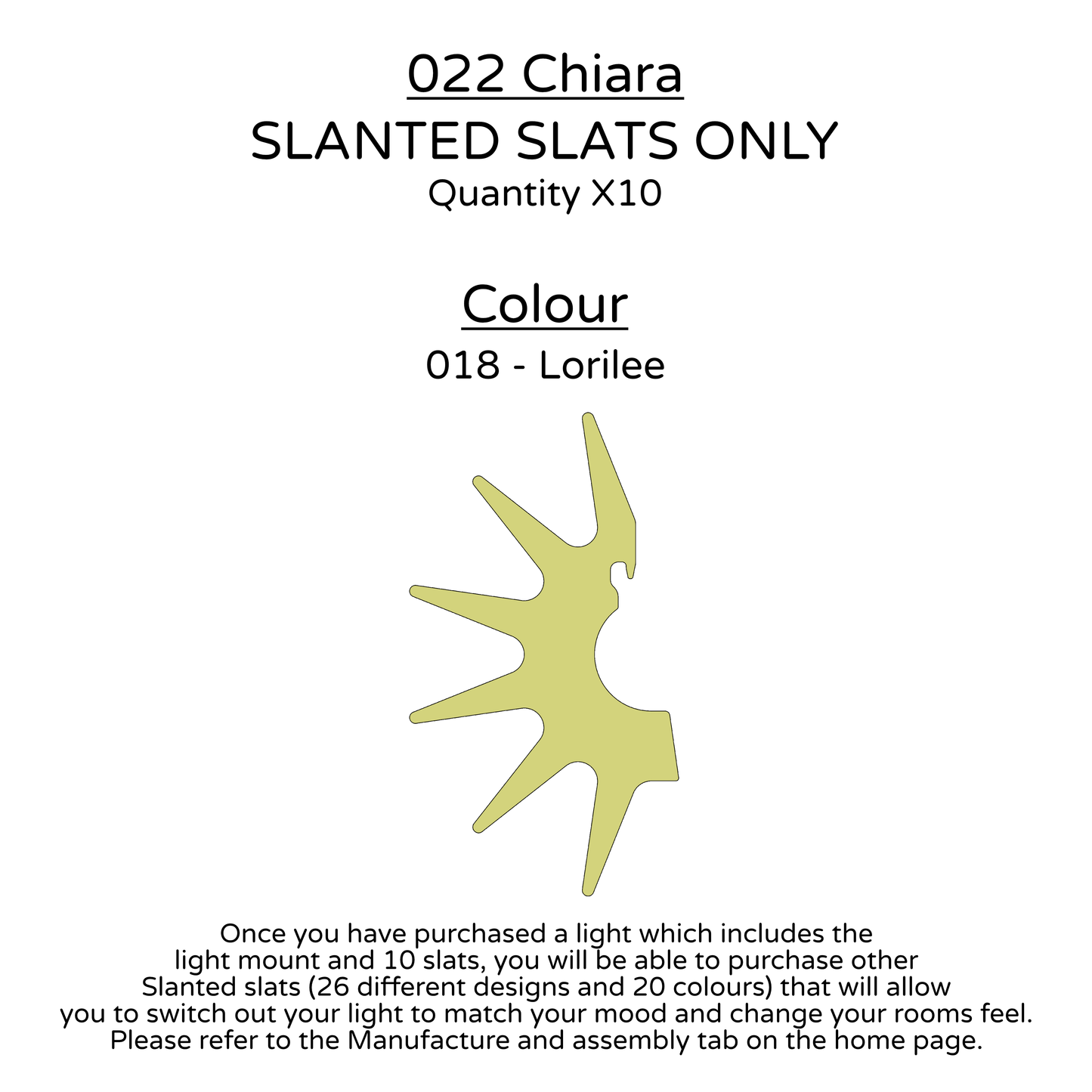 Ceiling Light - Slanted Slats - 022 Chiara