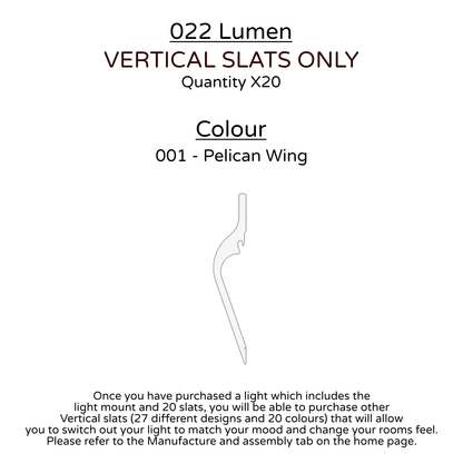 Ceiling Light - Vertical Slats - 022 Lumen