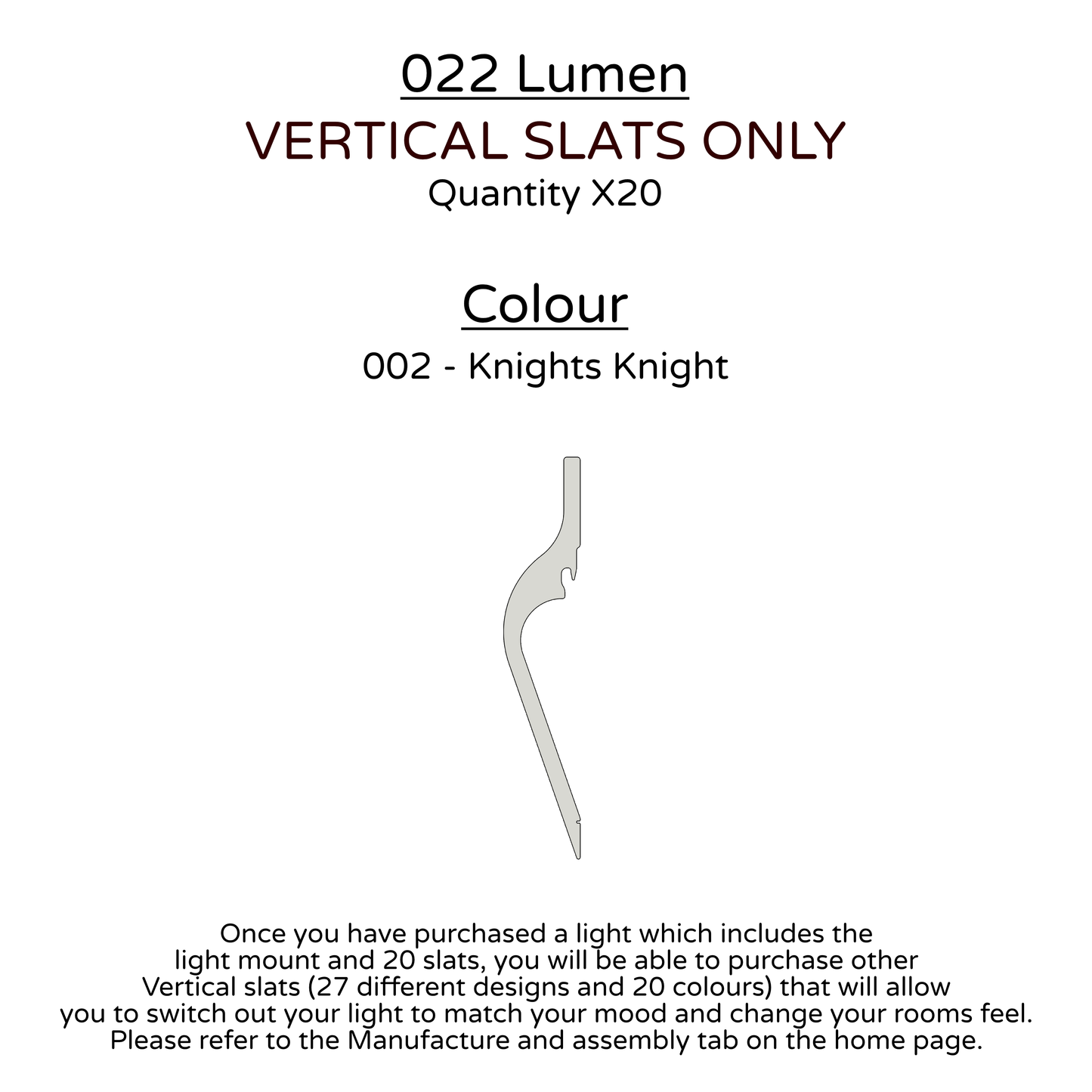 Ceiling Light - Vertical Slats - 022 Lumen