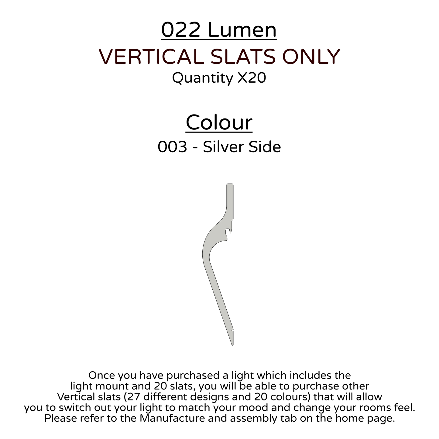 Ceiling Light - Vertical Slats - 022 Lumen