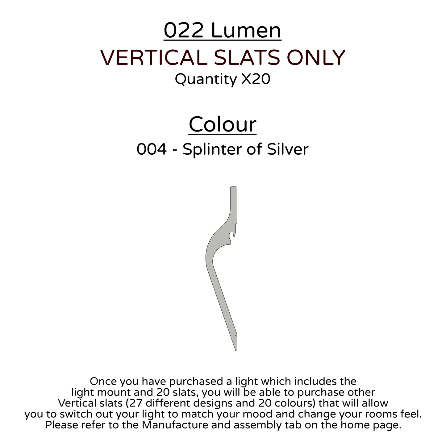 Ceiling Light - Vertical Slats - 022 Lumen