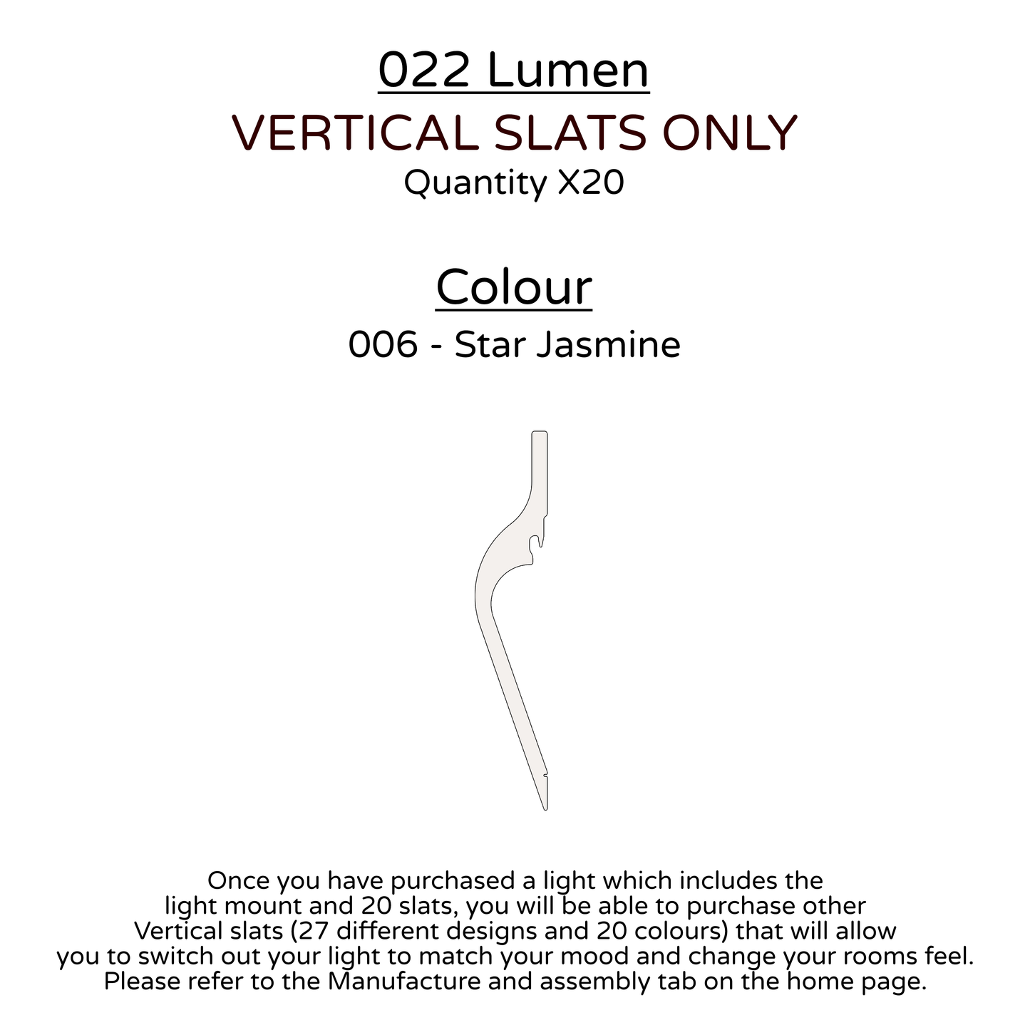 Ceiling Light - Vertical Slats - 022 Lumen