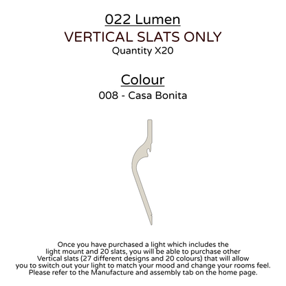 Ceiling Light - Vertical Slats - 022 Lumen