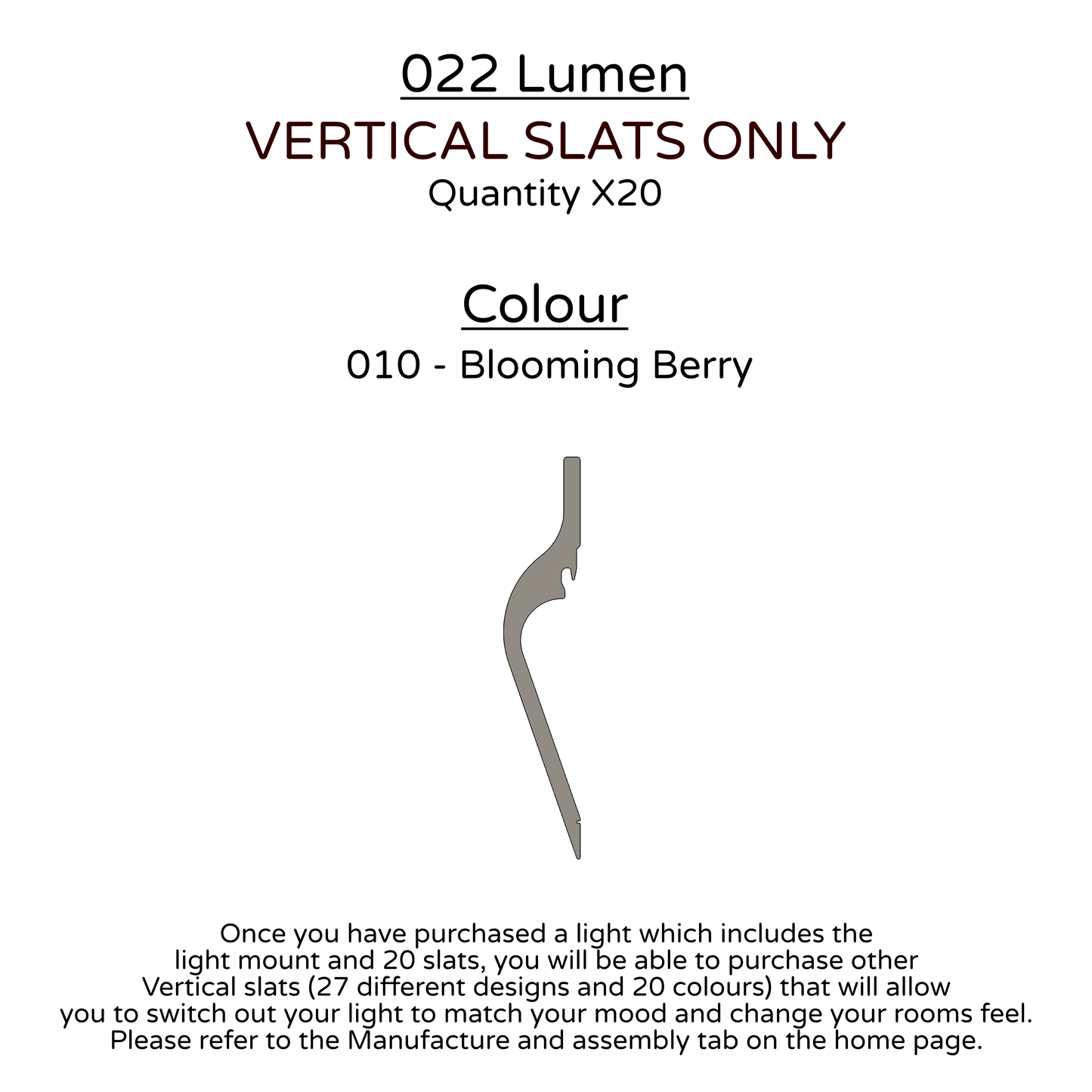 Ceiling Light - Vertical Slats - 022 Lumen