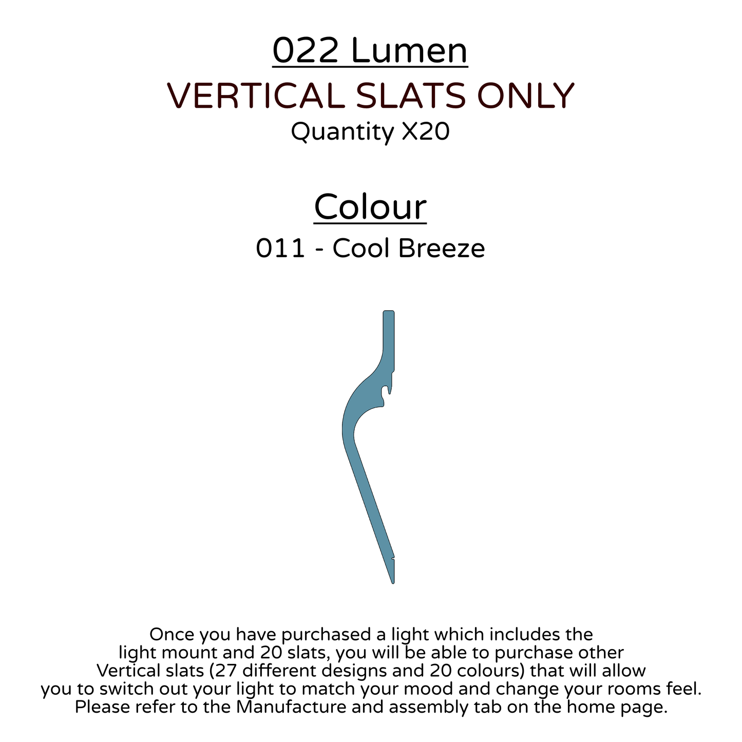 Ceiling Light - Vertical Slats - 022 Lumen