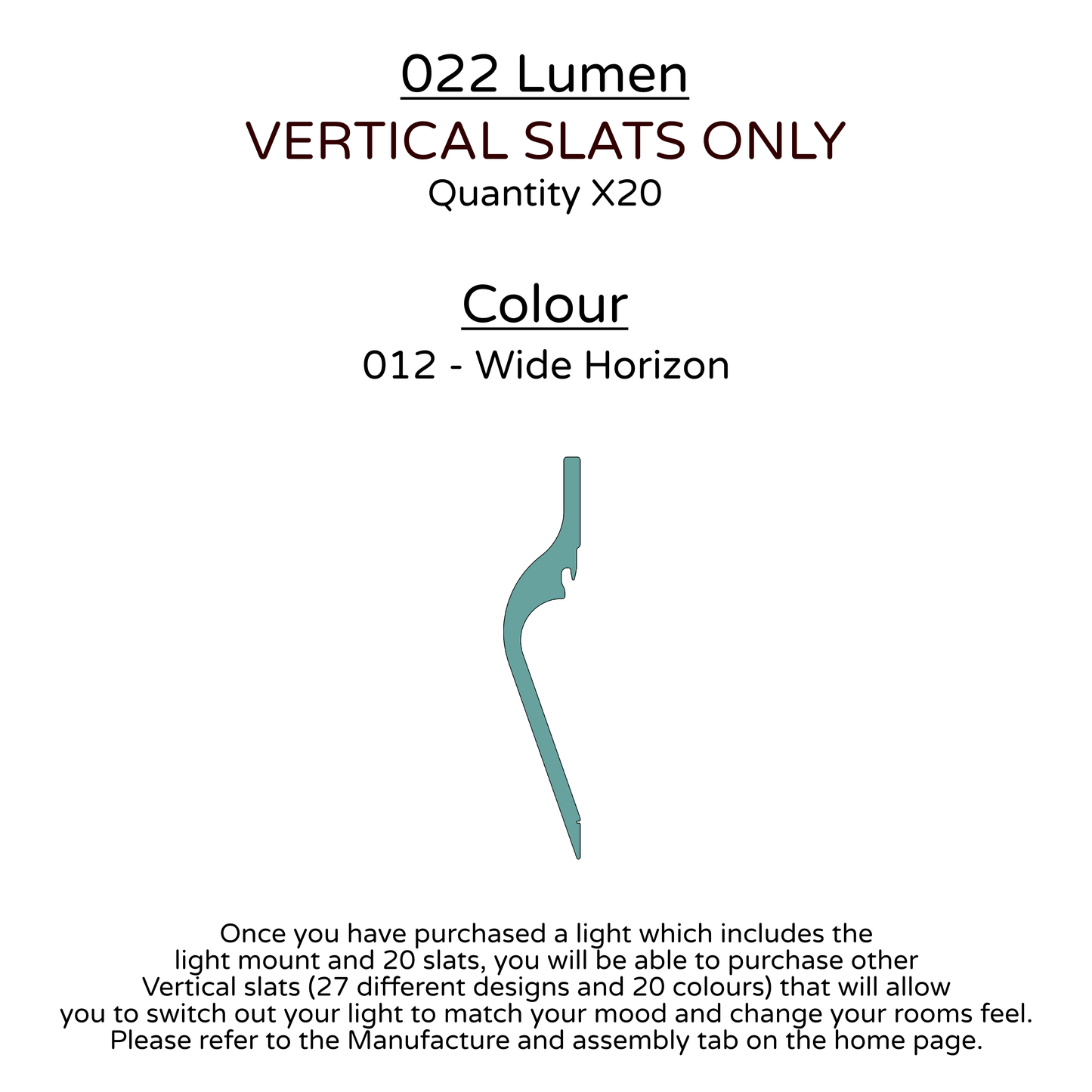 Ceiling Light - Vertical Slats - 022 Lumen