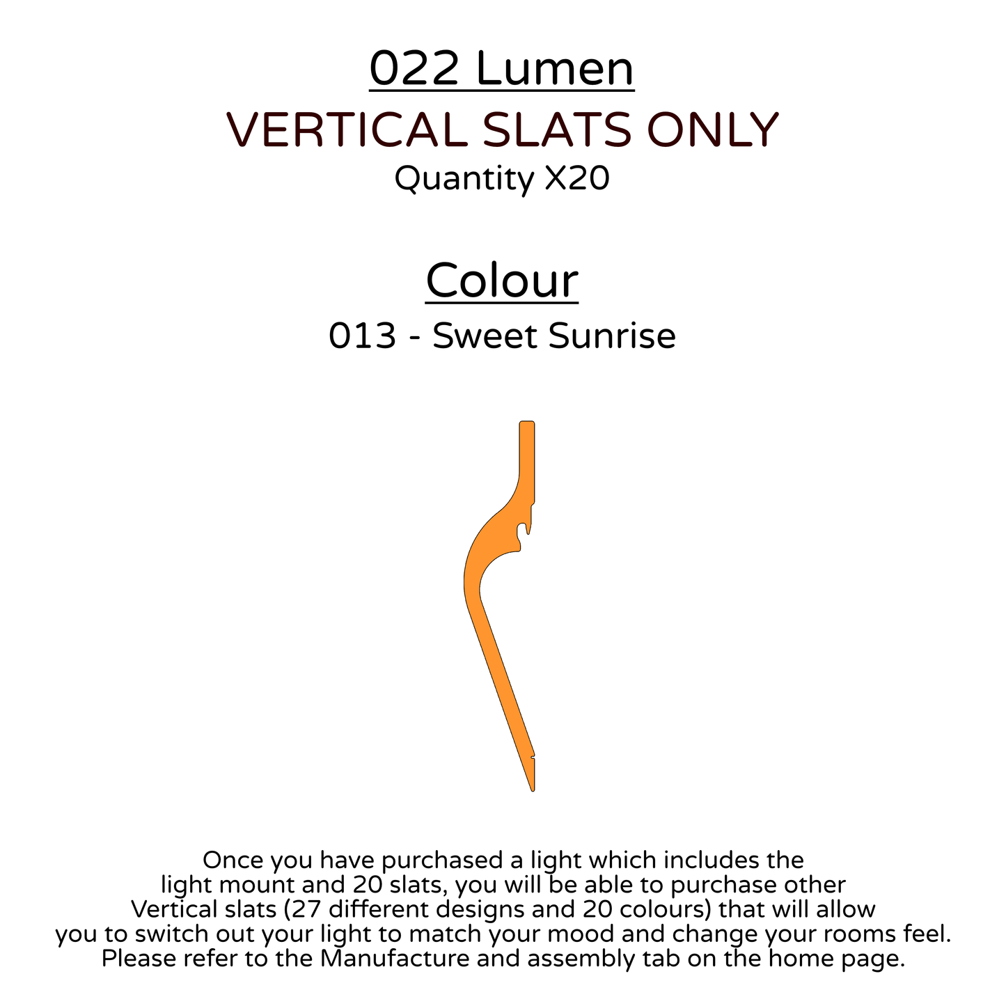 Ceiling Light - Vertical Slats - 022 Lumen