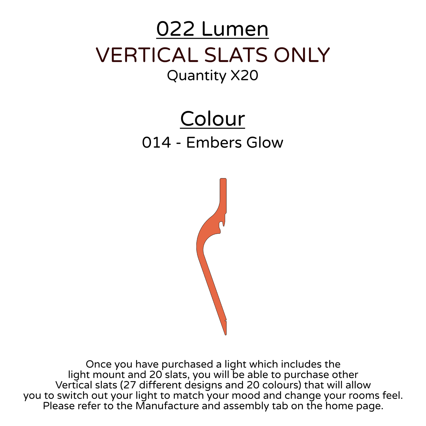 Ceiling Light - Vertical Slats - 022 Lumen