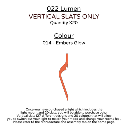 Ceiling Light - Vertical Slats - 022 Lumen