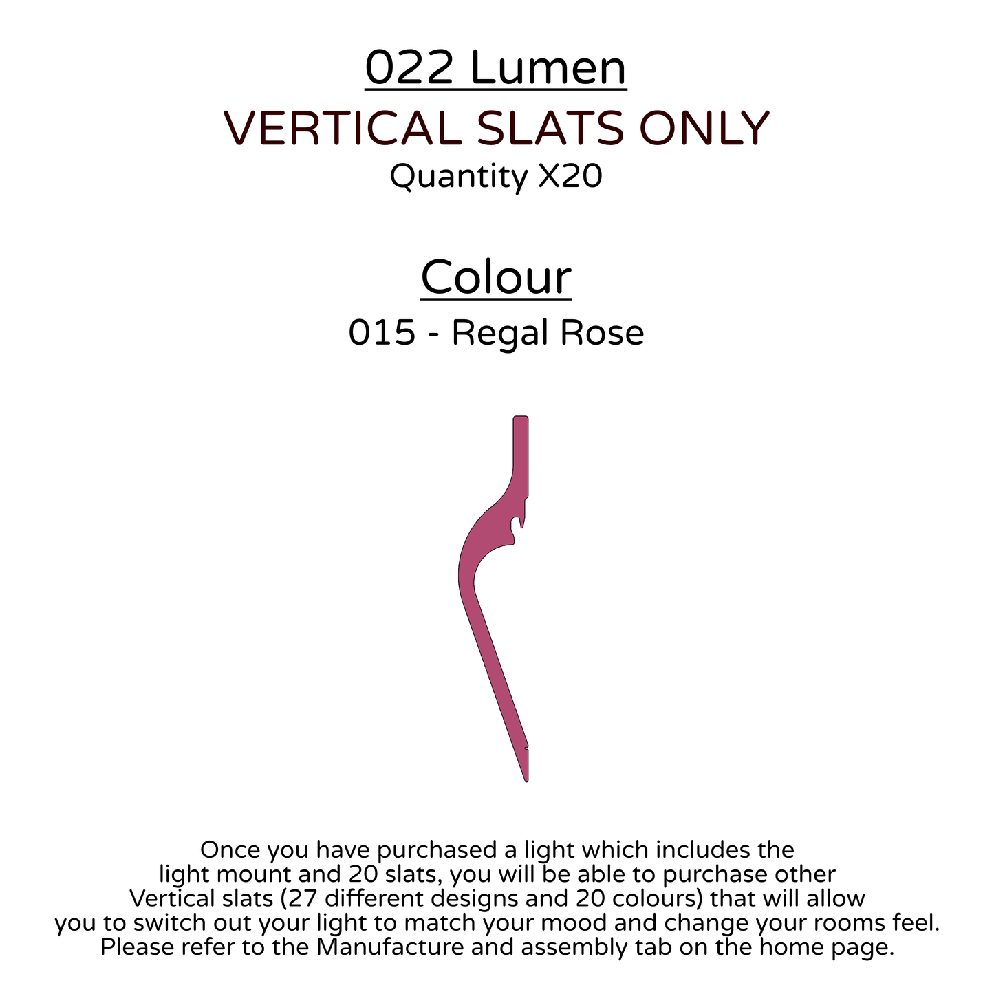 Ceiling Light - Vertical Slats - 022 Lumen