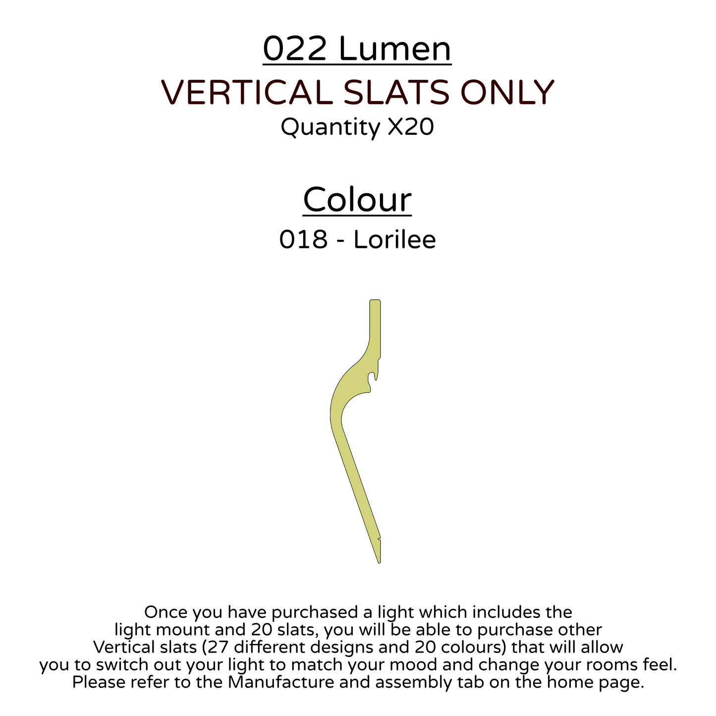 Ceiling Light - Vertical Slats - 022 Lumen