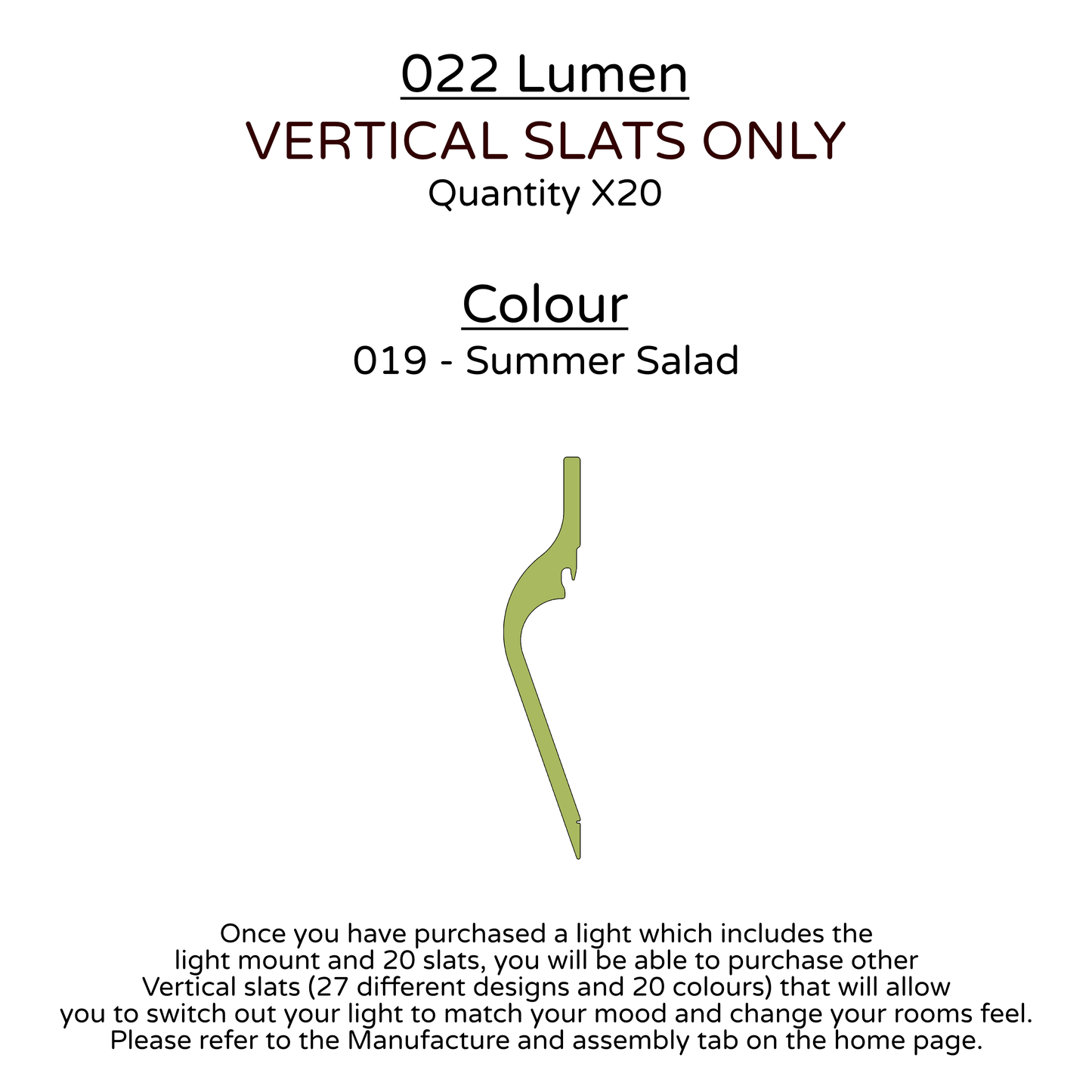 Ceiling Light - Vertical Slats - 022 Lumen