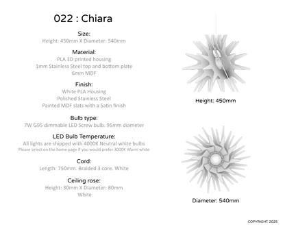 Ceiling Light - Slanted Slats - 022 Chiara