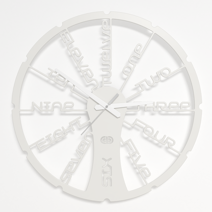 Wall clock - Floating - 002 - Fun Time White