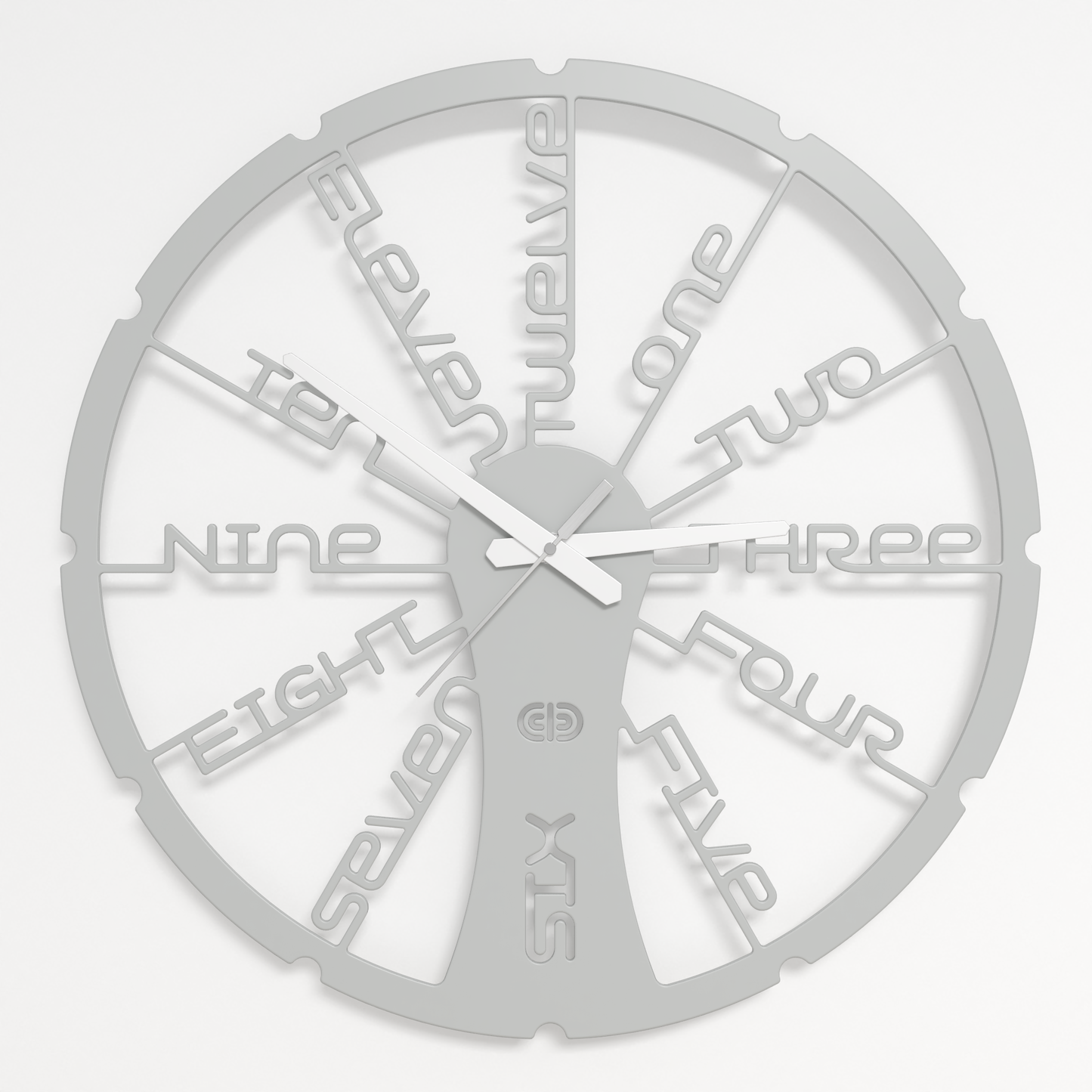 Wall clock - Floating - 002 - Fun Time White