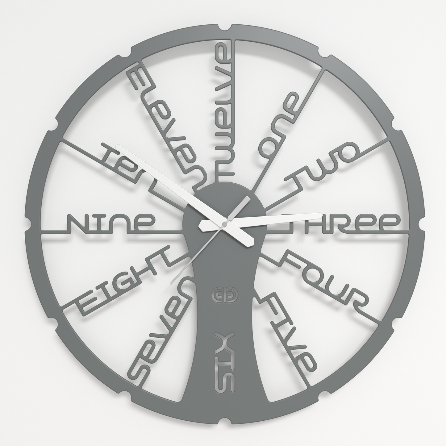 Wall clock - Floating - 002 - Fun Time White