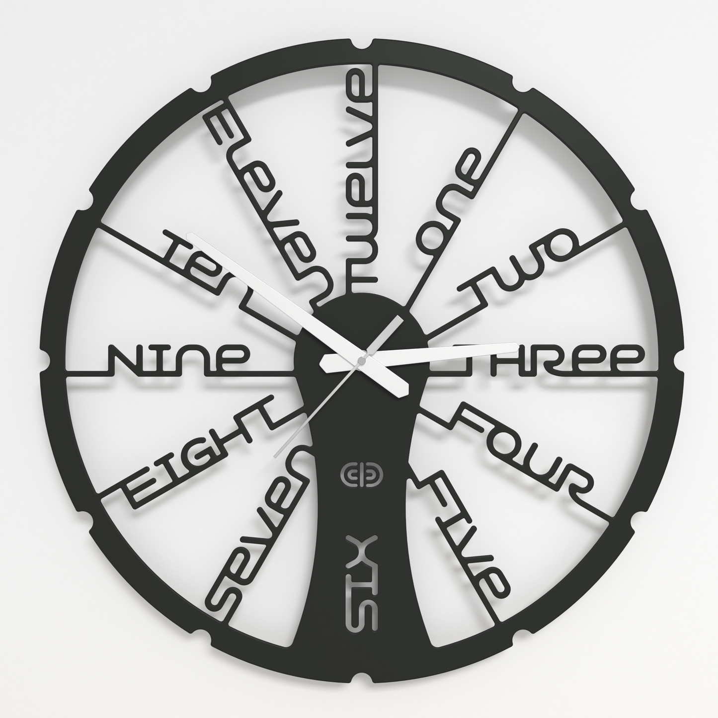 Wall clock - Floating - 002 - Fun Time White