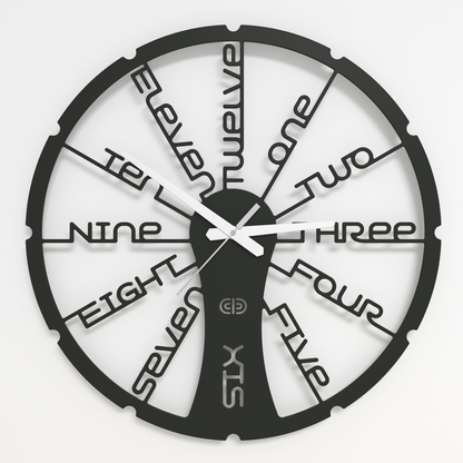 Wall clock - Floating - 002 - Fun Time White