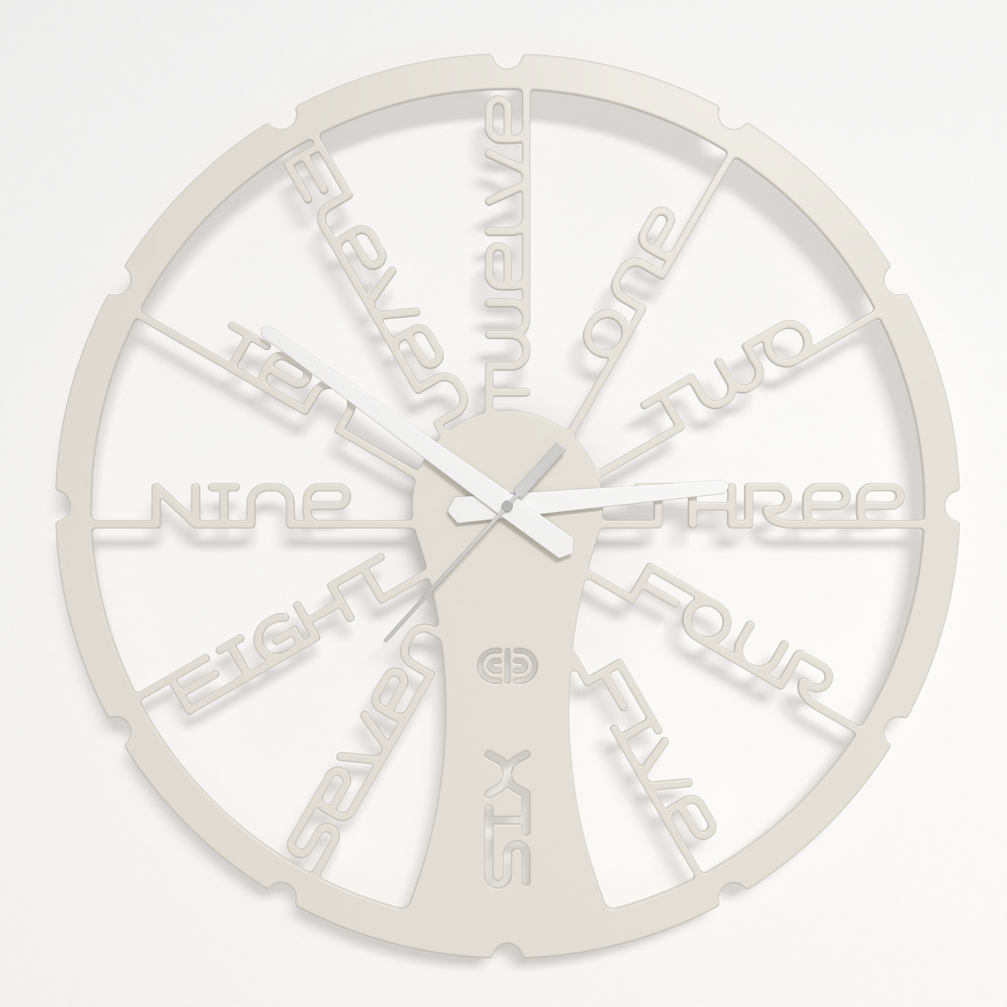 Wall clock - Floating - 002 - Fun Time White