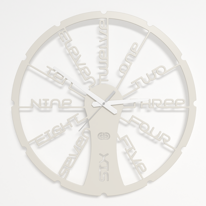 Wall clock - Floating - 002 - Fun Time White