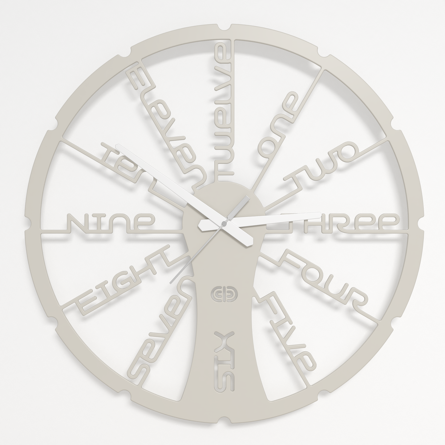 Wall clock - Floating - 002 - Fun Time White