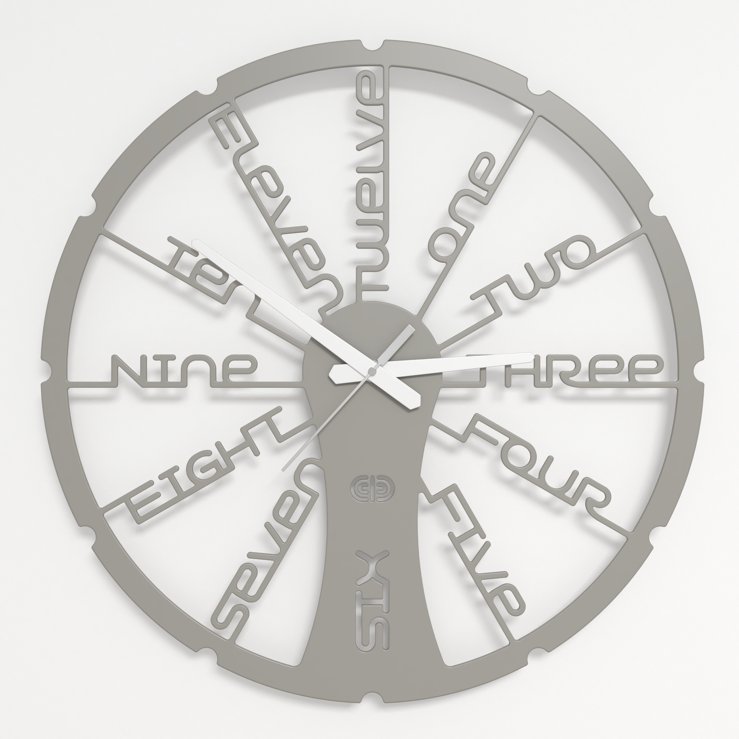Wall clock - Floating - 002 - Fun Time White