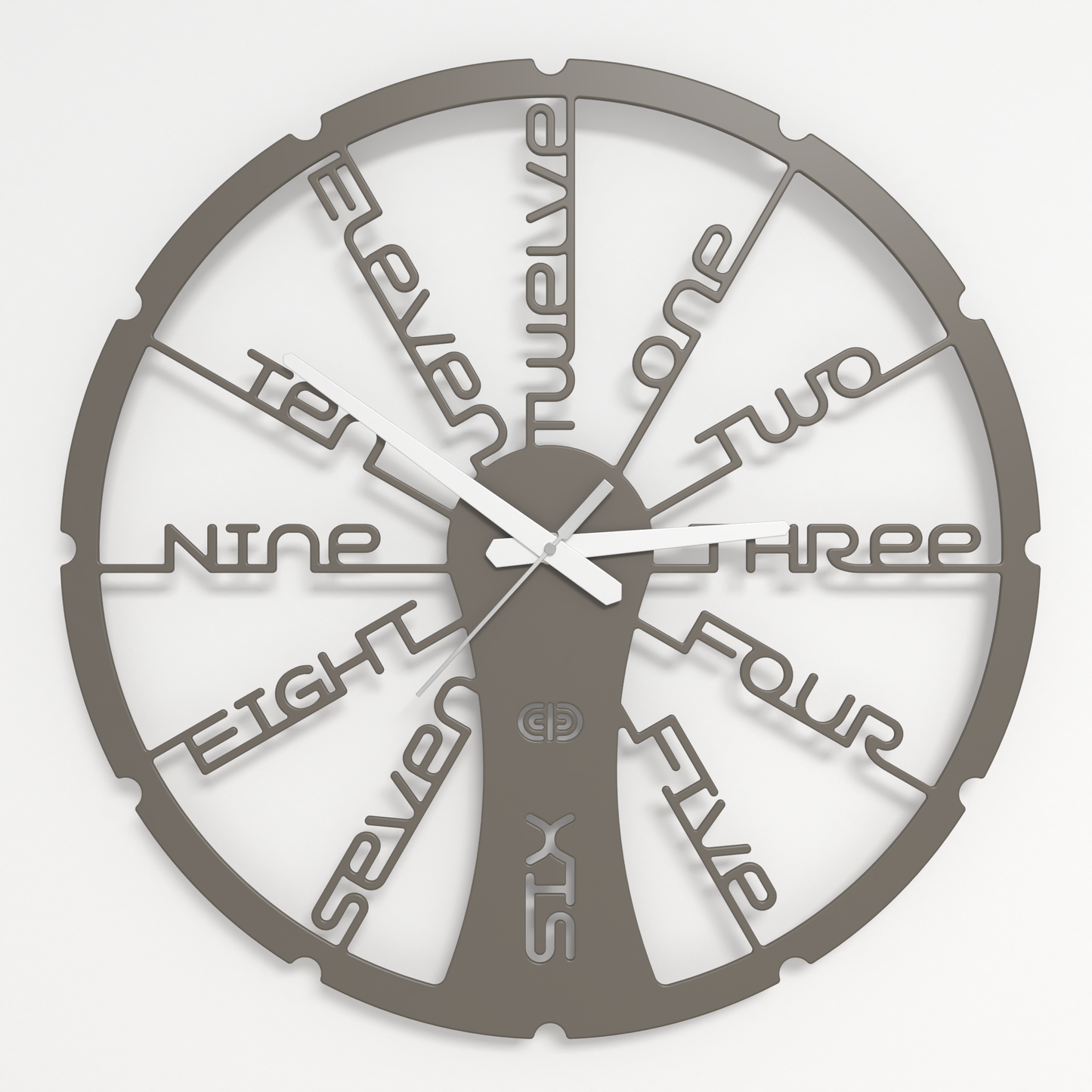 Wall clock - Floating - 002 - Fun Time White