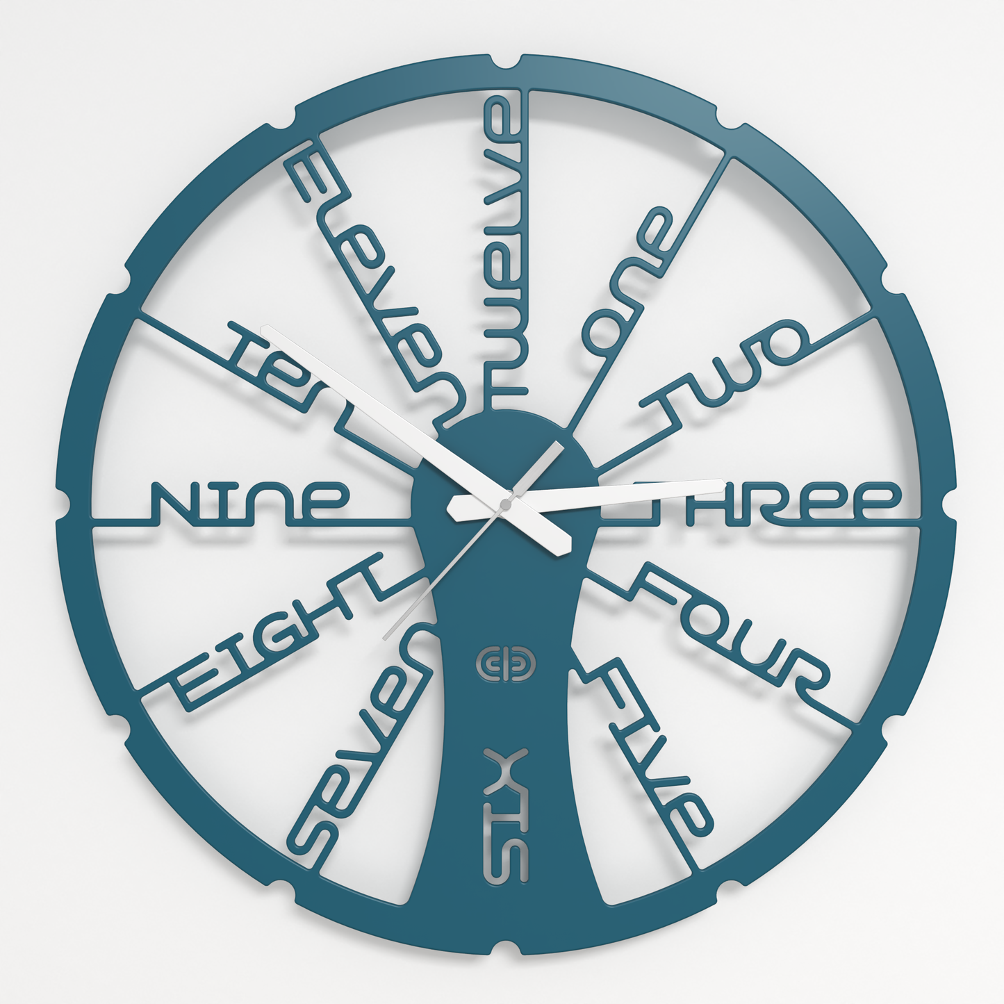 Wall clock - Floating - 002 - Fun Time White